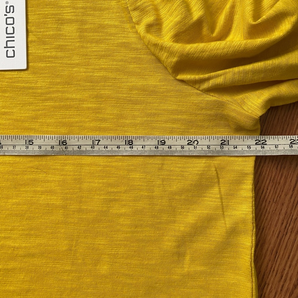NWT Chico’s XL yellowish gold knit top. - Picture 5 of 6